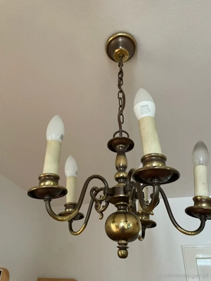 Original flämischer Kronleuchter mit 5 Kerzen