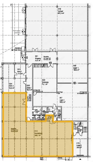 Dornbirn   Gewerbefläche (Büro Lager Produktion) im EG mit ca. 353 m  Bild 2
