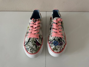 Canvas Schuhe Blumenmuster Größe 36 wie neu - "Converse All Star Look" - Mädchen Bild 3