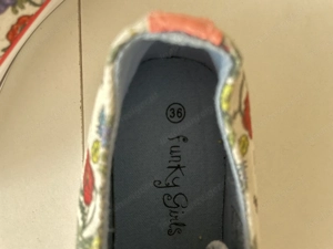 Canvas Schuhe Blumenmuster Größe 36 wie neu - "Converse All Star Look" - Mädchen Bild 2