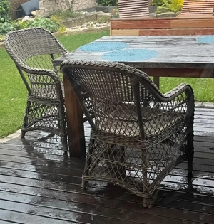 Gartenstühle Korb Optik 