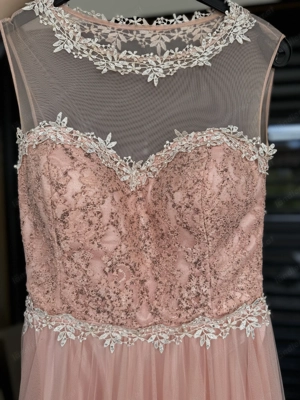 Ballkleid in rosa   pfirsichfarben, ca. Größe 34