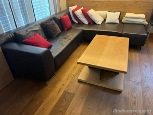 Ledercouch (dunkelbraun) Bild 2