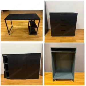 Tische und Schränke Schwarz und Grau