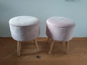 Hocker mit Samtüberzug, rosa, super für's Kinderzimmer Bild 7 Hocker mit Samtüberzug, rosa, super für's Kinderzimmer Bild 7