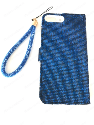 IPHONE 8 Hülle NEU blau Glitzer  Bild 3