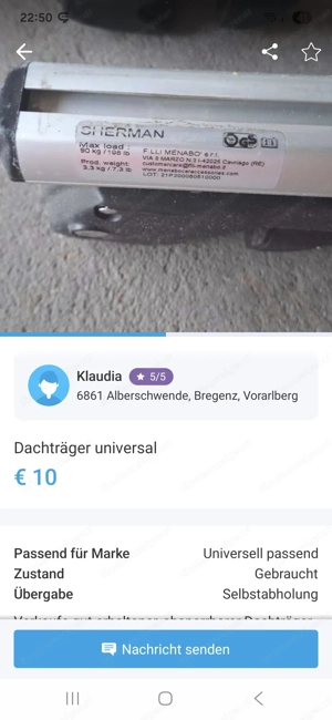 Dachträger für Reeling universal Bild 2