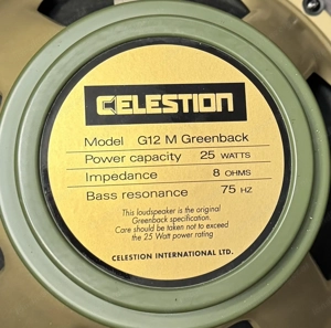 Gitarrenbox Egnater 12" mit Celestion Greenback Speaker Bild 4