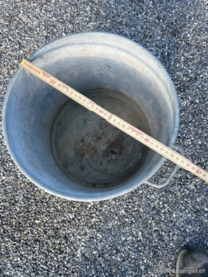 verzinkter Eimer Deko Blumentopf Bild 3