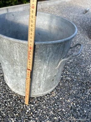 verzinkter Eimer Deko Blumentopf Bild 2