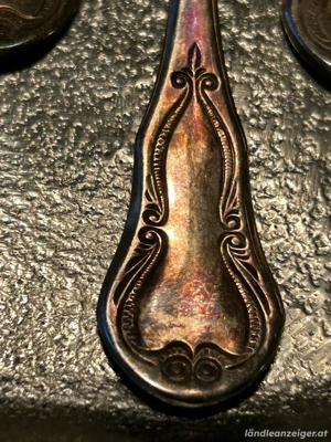 Alte versilberte Teelöffel von Collini 8 Stück Bild 5