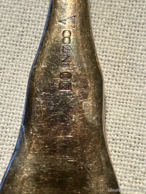 Alte versilberte Teelöffel von Collini 8 Stück Bild 3