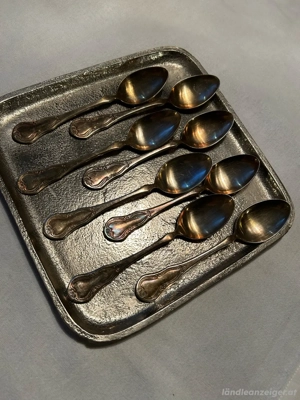 Alte versilberte Teelöffel von Collini 8 Stück Bild 4