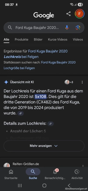 Alufelgen Ford Kuga Bild 2