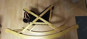 Schaukelpferd mit fellbezug Bild 3