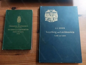 Fürstentum Liechtenstien, Vorarlberg und Liechtenstein, rare Bücher 1903 und 1906