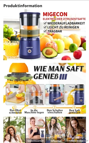 Migecon elektr. Zitruspresse Bild 5