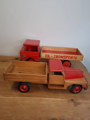 Holzspielzeug LKW Kipper Lastwagen 70er-80er Jahre