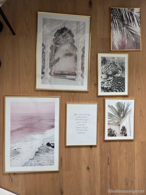 5er Set goldene Bilderrahmen   sommerlich, Strand & Fernweh Bild 3