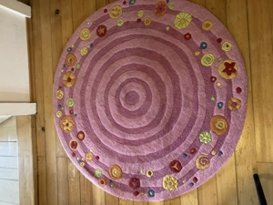 Haba Teppich rosa 120 cm rund