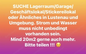 Suche Lagerraum - Garage- Lokal 