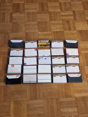 Musikkassetten mit Aufnahmen von 1972 - 1962