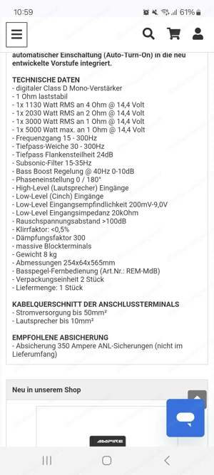AMPIRE 3000.1 Monoblock gebr. Bild 4