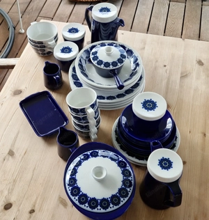 Geschirr-Set blau aus Porzellan der Marke Schönwald (original), alte Serie!  Bild 3