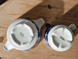 Geschirr-Set blau aus Porzellan der Marke Schönwald (original), alte Serie!  Bild 2