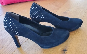 Paul Green Schuh Wildleder Schwarz mit Nieten Größe 5 38