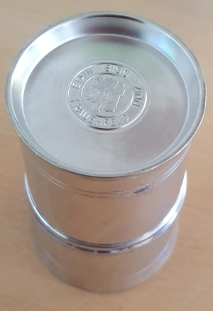 Zinnkrug + 6 Stück SIGG - Zinnbecher (2 davon mit Gravur S.M.) Bild 3