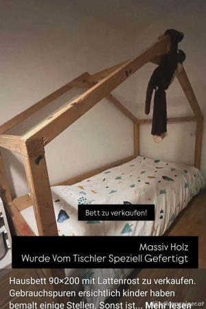 Hausbett mit lattenrost und Matratze 