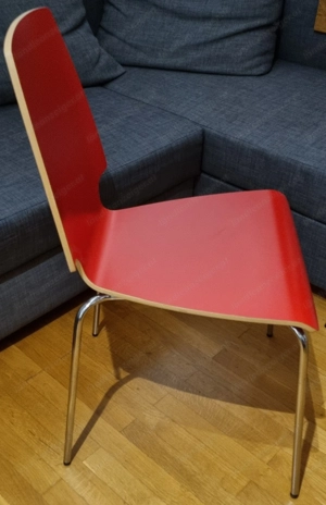 2x IKEA VILMAR Stuhl, rot, neuwertig Bild 4