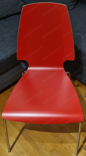 2x IKEA VILMAR Stuhl, rot, neuwertig Bild 3