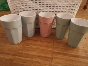 5 Stk.Kaffe-Latte Becher+ neuwertig Bild 2