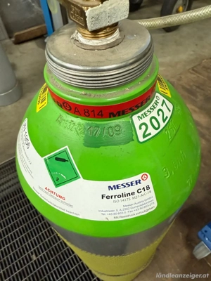 20 Liter schutzgasflasche halbvoll 100bar Bild 2