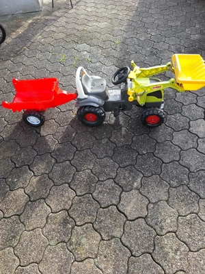 Kinder Traktor mit Anhänger  Bild 2