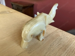 Elefant aus Onyxmarmor handgefertigt  Bild 2