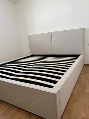Polsterbett beige mit Bettkasten 180 x 200cm Bild 4