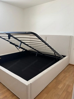 Polsterbett beige mit Bettkasten 180 x 200cm Bild 3