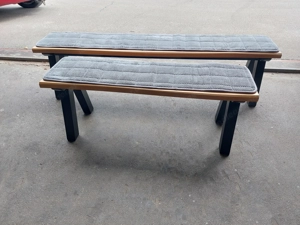 2 Holzbänke 180   120 cm x 35 cm mit Sitzauflage
