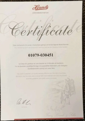 Hermle Standuhr Bild 4