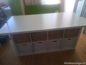 IKEA weisse Tischplatte, 2 verstellbare Tischbeine Bild 5