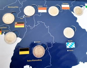 Volles AlVolles Album 2-Euro-Gedenkmünzen, Deutsche Bundesländer, Umlaufmünzen Bild 5