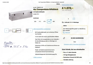 Alu Rifflblechkiste vom Schlossermeister handgemacht - Einzelstück für Anhänger etc. Bild 6