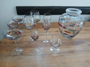 Set aus Vase und verschiedenen Gläsern Bild 3