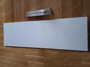 Wandboard Regalbrett Weiß mit Halterungen 80 x 25 cm Bild 2