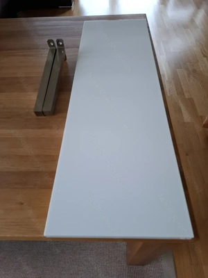 Wandboard Regalbrett Weiß mit Halterungen 80 x 25 cm Bild 4