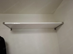 Wandboard Regalbrett Weiß mit Halterungen 80 x 25 cm