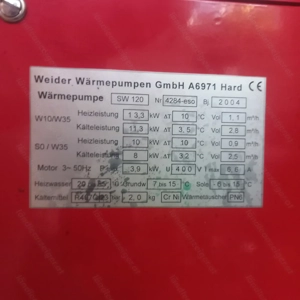 Verkaufe funktionstüchtige WEIDER Wärmepumpe SW 120 Bild 5
